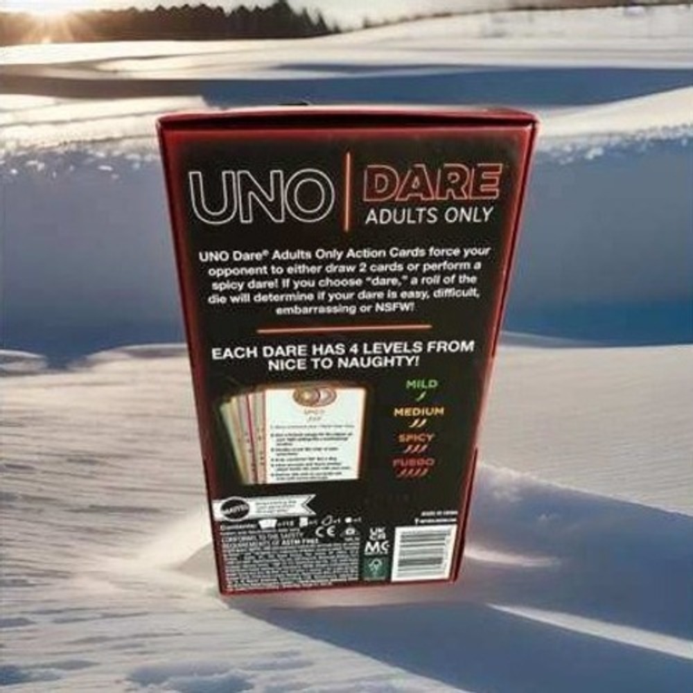 UNO Dare Adults Only Card Game Risky Choices Spill Proof Cards - Picture 2 of 2